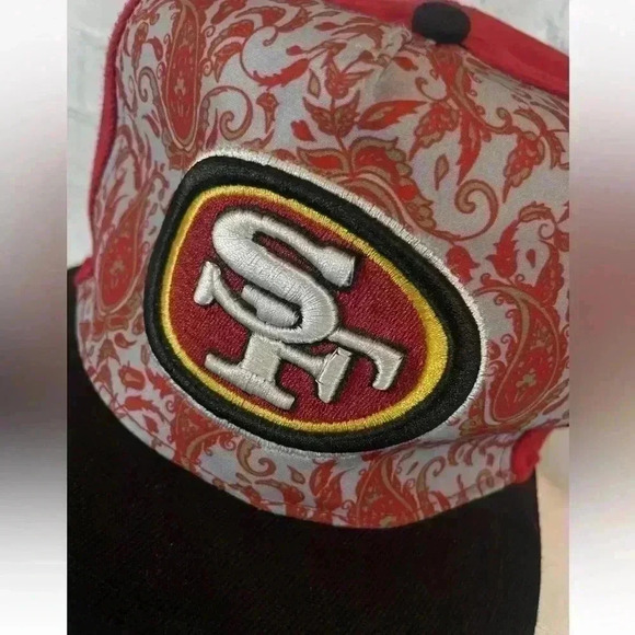 SAN FRANCISCO 49ERS New Era Niners NFL Red  Gray Paisley Snapback Hat Cap Custom - Picture 5 of 13